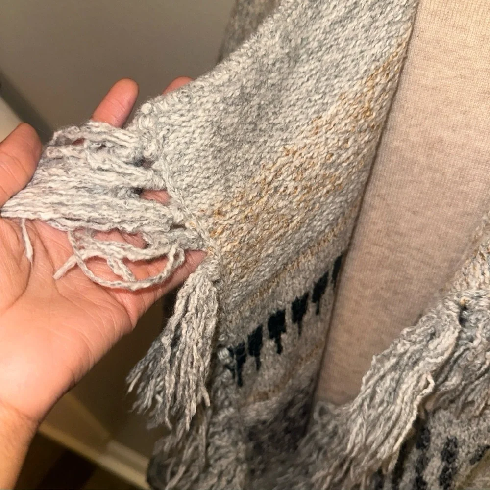 CAbi Gray and Black Patterned Cardigan